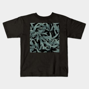 Eucalyptus on black Kids T-Shirt